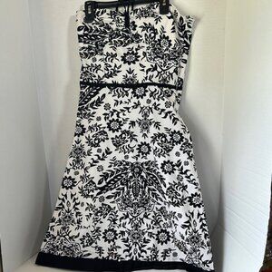 Speechless black and white halter dress with sequins size 5 smocked back